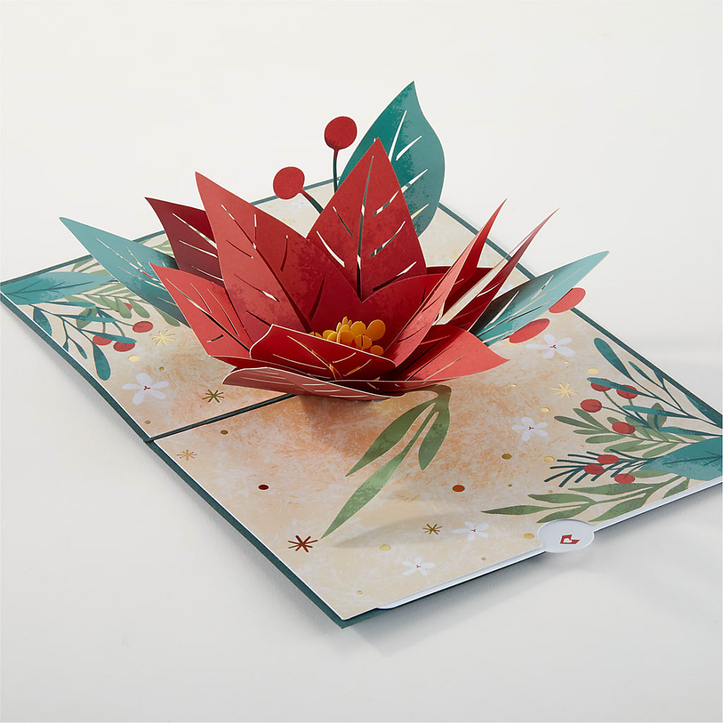 Happiest Holidays Poinsettia and Lovepop Card – AZAR FLRST INC/NEWPORT BEACH FLRST & GDN, Irvine CA