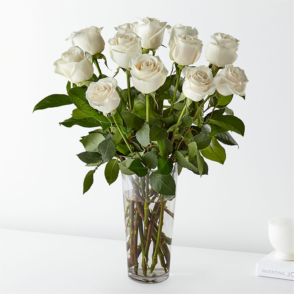 Long Stem White Rose Bouquet – AZAR FLRST INC/NEWPORT BEACH FLRST & GDN, Irvine CA