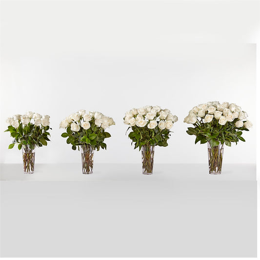 Long Stem White Rose Bouquet – AZAR FLRST INC/NEWPORT BEACH FLRST & GDN, Irvine CA