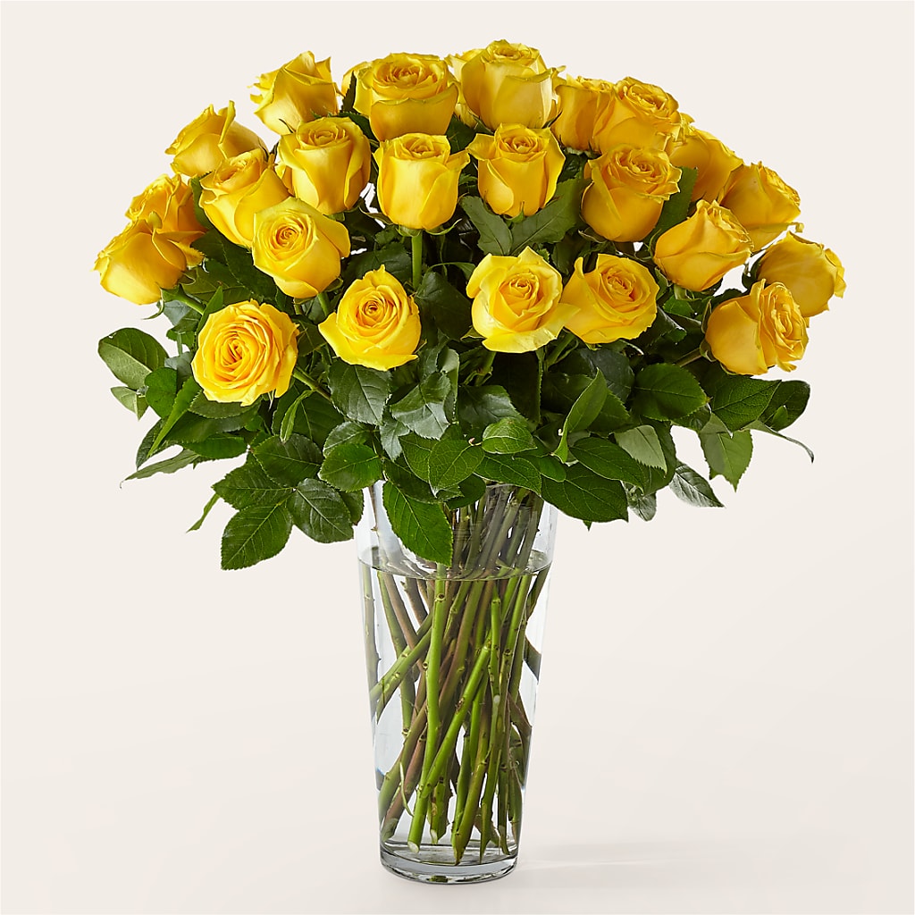 Long Stem Yellow Rose Bouquet – AZAR FLRST INC/NEWPORT BEACH FLRST & GDN, Irvine CA