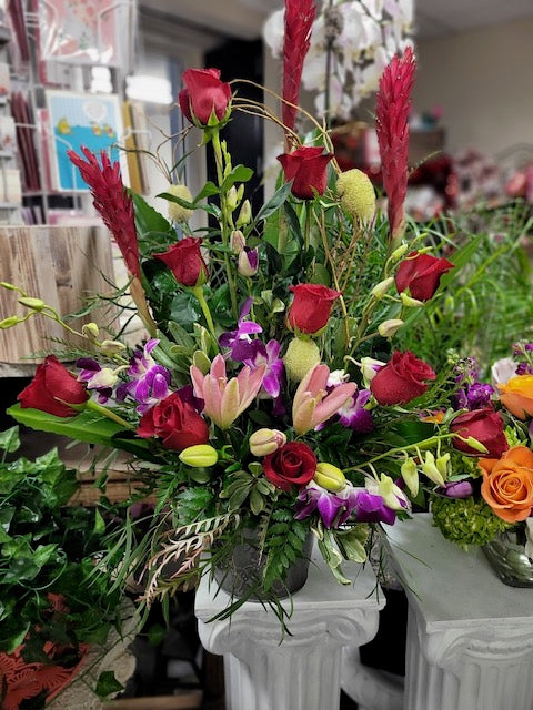 Island of Desire – A Tropical Valentine’s Bouquet – AZAR FLRST INC/NEWPORT BEACH FLRST & GDN, Irvine CA