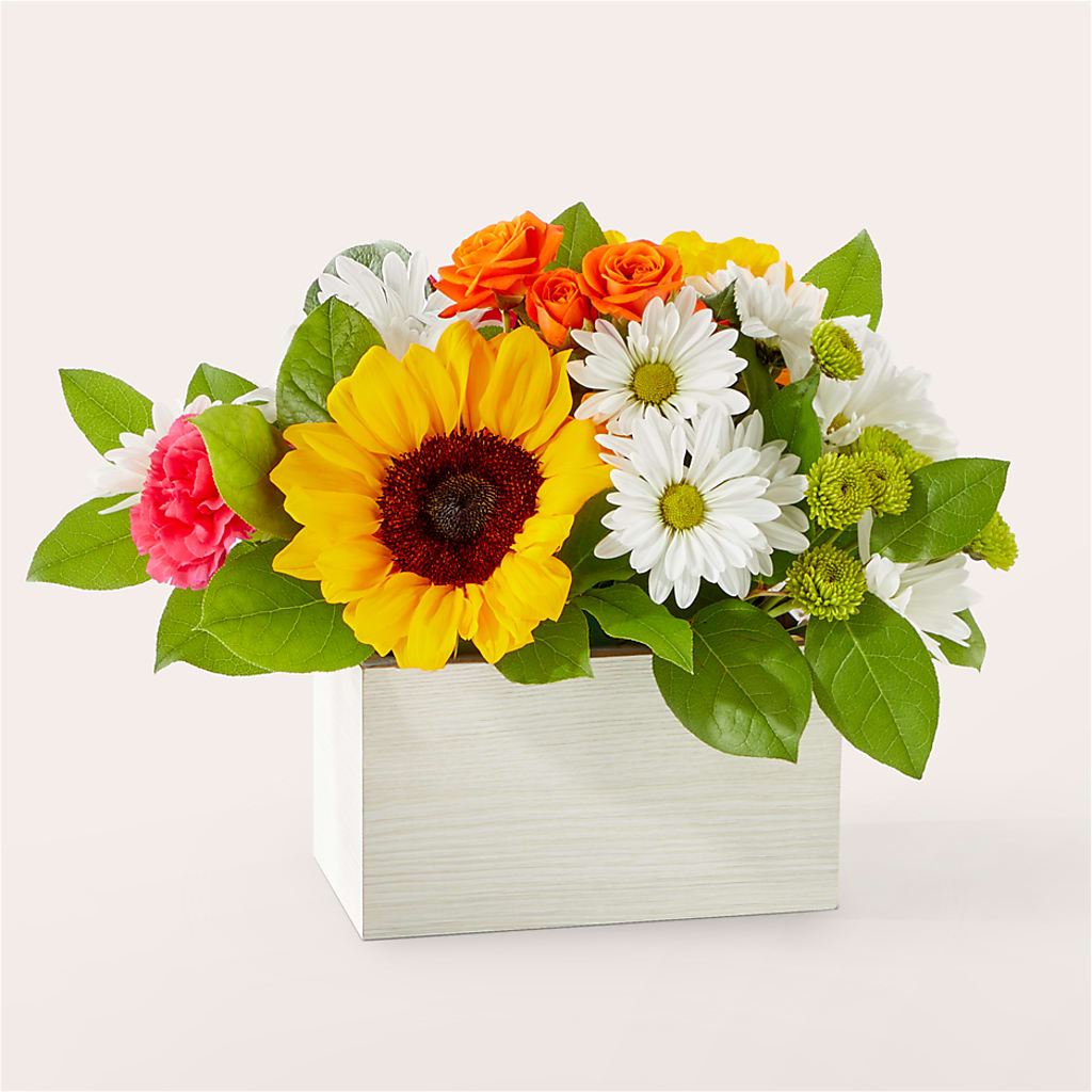 Sun-drenched Blooms Box Bouquet – AZAR FLRST INC/NEWPORT BEACH FLRST & GDN, Irvine CA