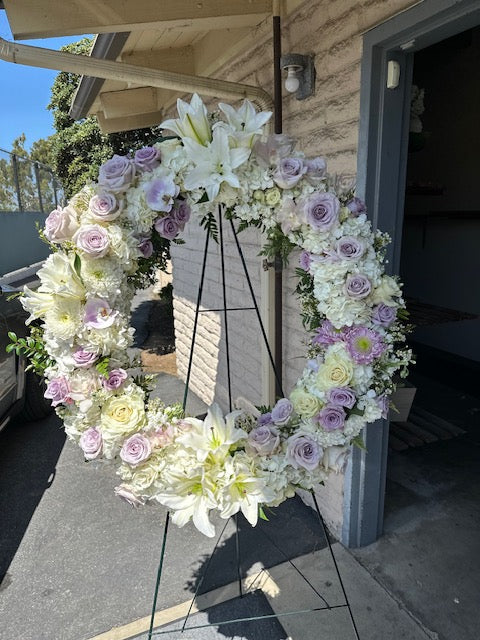 Pacific View Lavender Serenity Wreath – AZAR FLRST INC/NEWPORT BEACH FLRST & GDN, Irvine CA