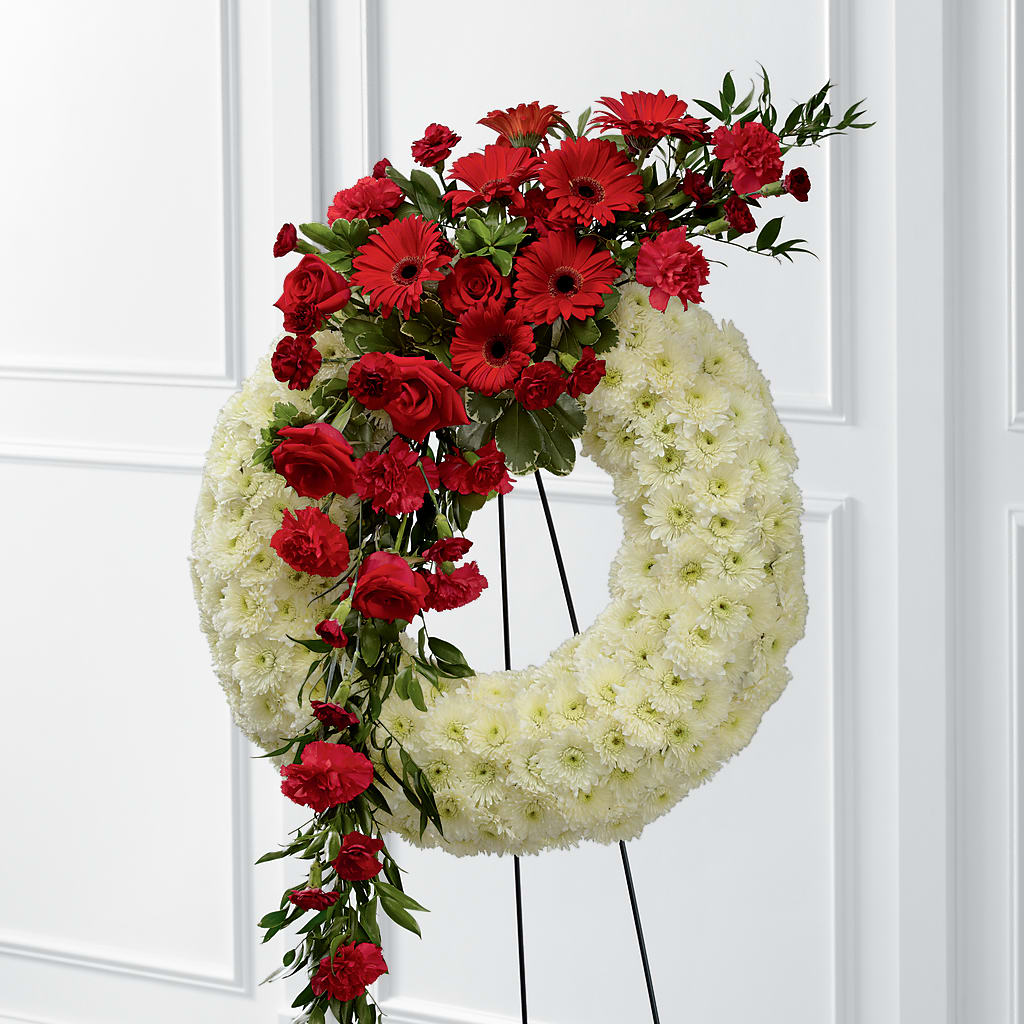 Graceful Tribute Wreath – AZAR FLRST INC/NEWPORT BEACH FLRST & GDN, Irvine CA