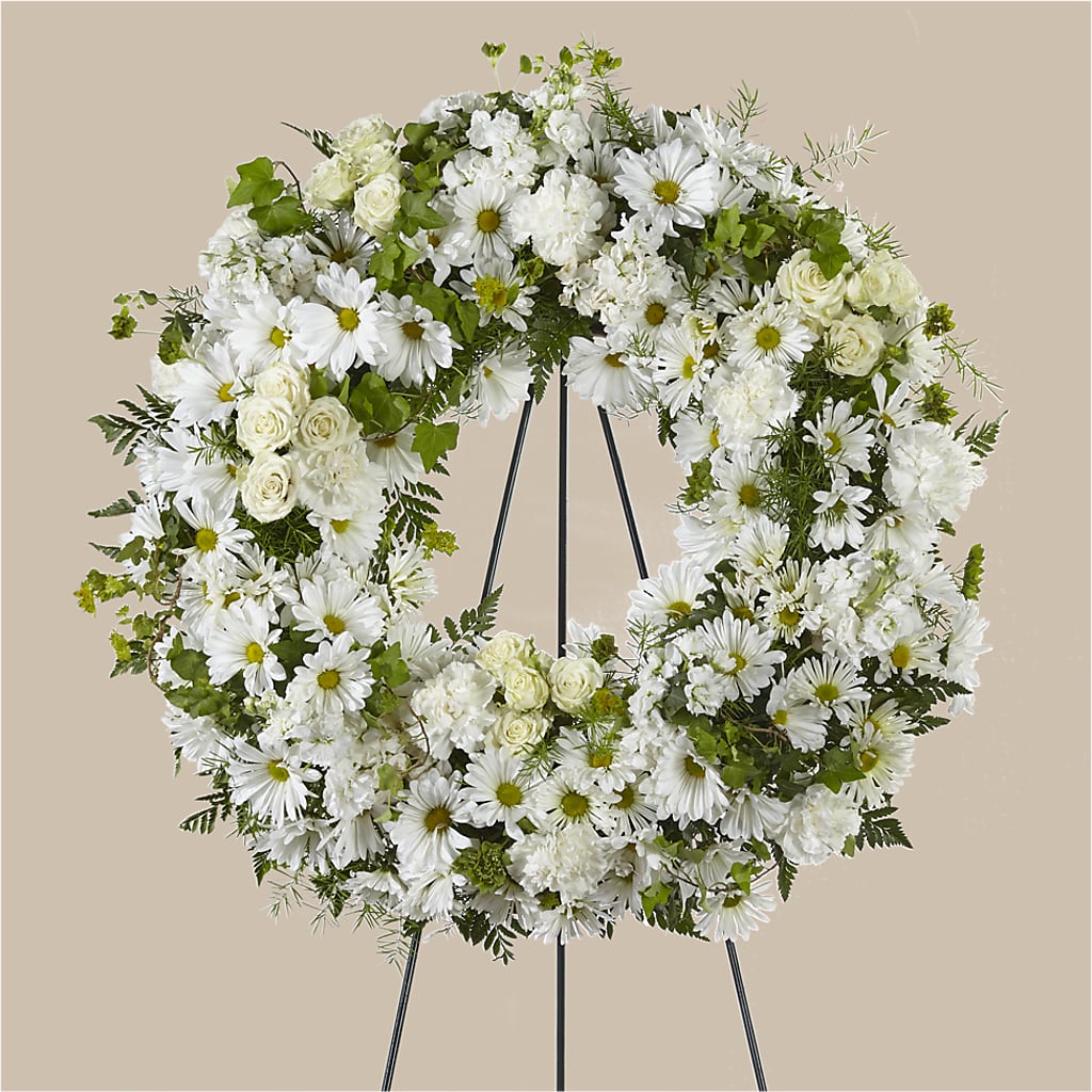 Faithful Wishes Wreath – AZAR FLRST INC/NEWPORT BEACH FLRST & GDN, Irvine CA