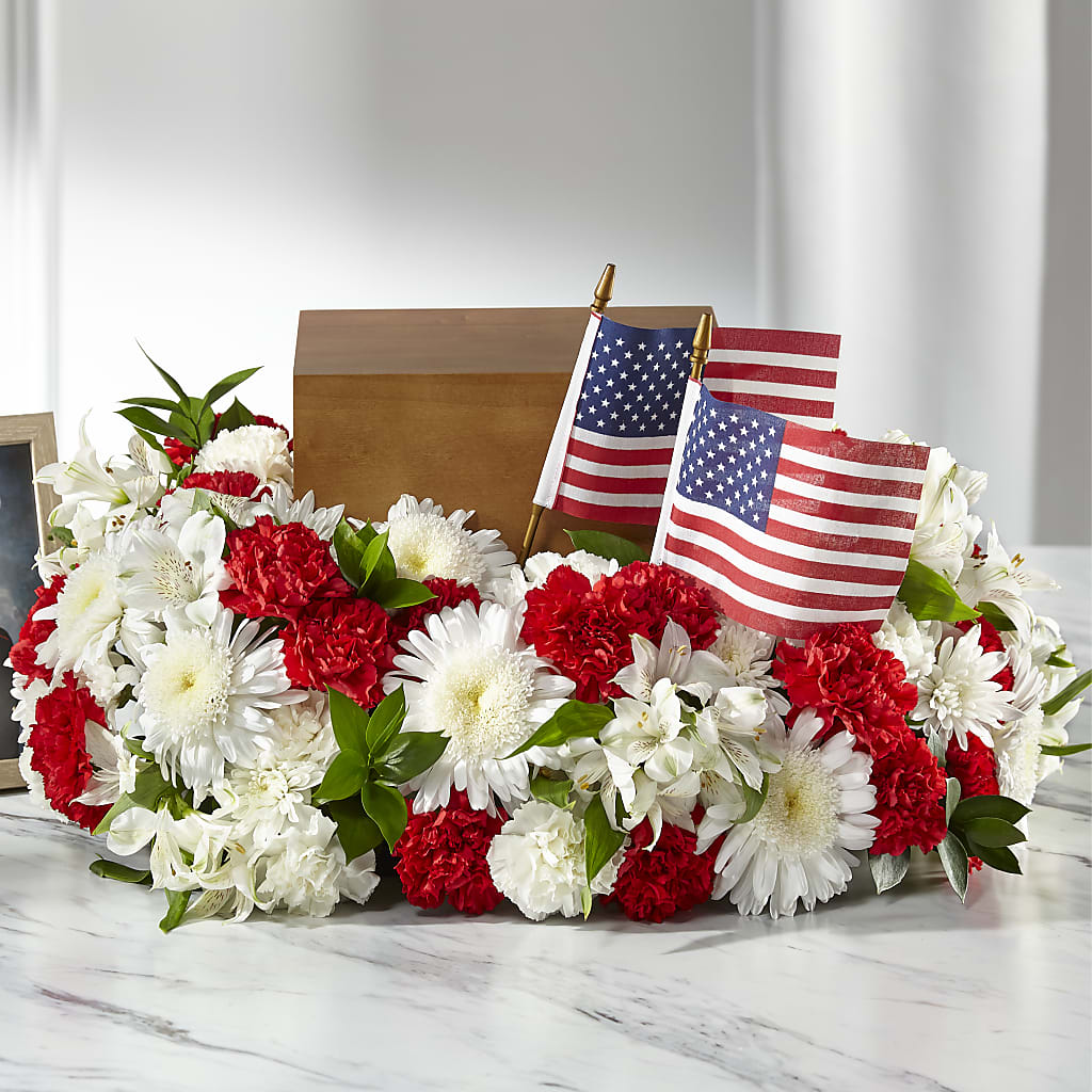Spirit of Patriotism Cremation Adornment – AZAR FLRST INC/NEWPORT BEACH FLRST & GDN, Irvine CA