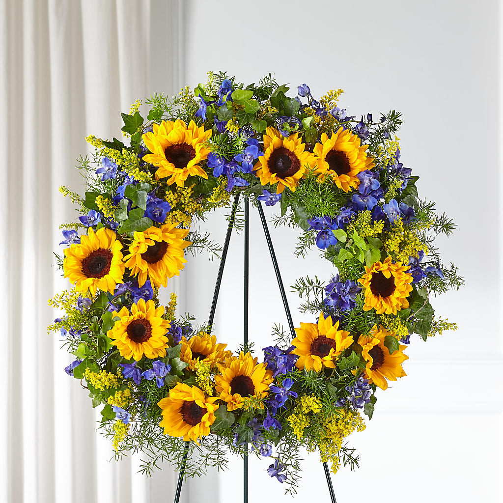 Bright Rays Wreath – AZAR FLRST INC/NEWPORT BEACH FLRST & GDN, Irvine CA