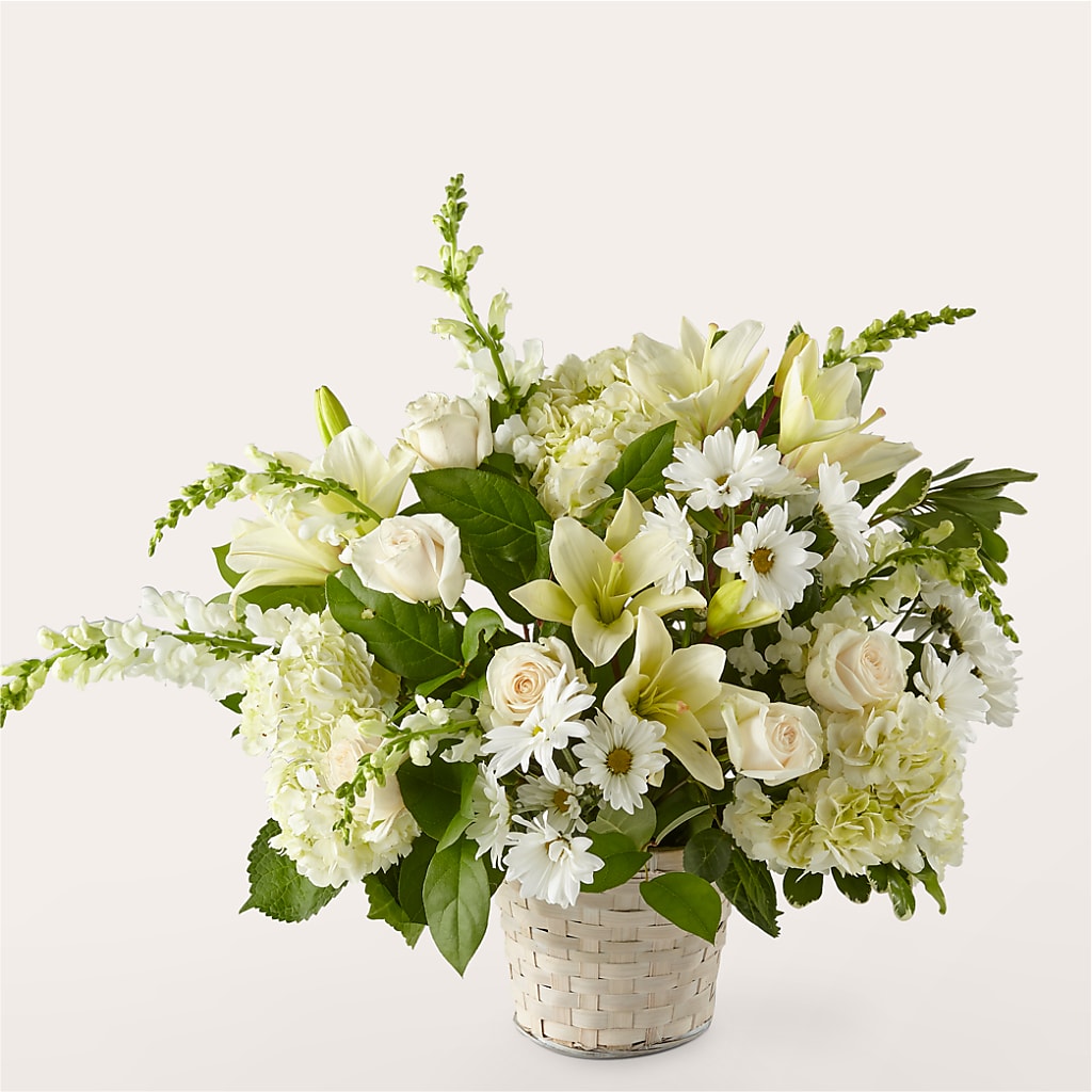 Ivory Elegance Floral Basket – AZAR FLRST INC/NEWPORT BEACH FLRST & GDN, Irvine CA