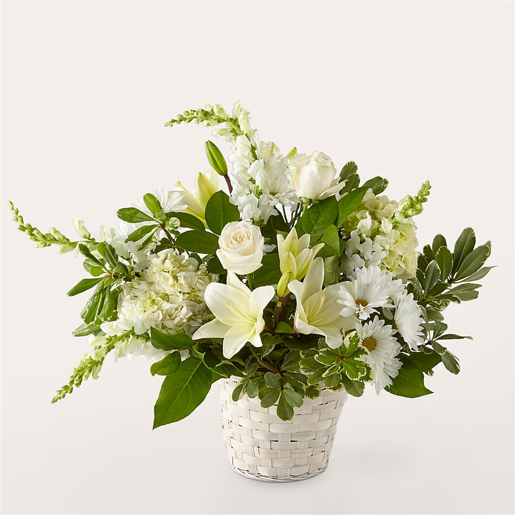 Ivory Elegance Floral Basket – AZAR FLRST INC/NEWPORT BEACH FLRST & GDN, Irvine CA