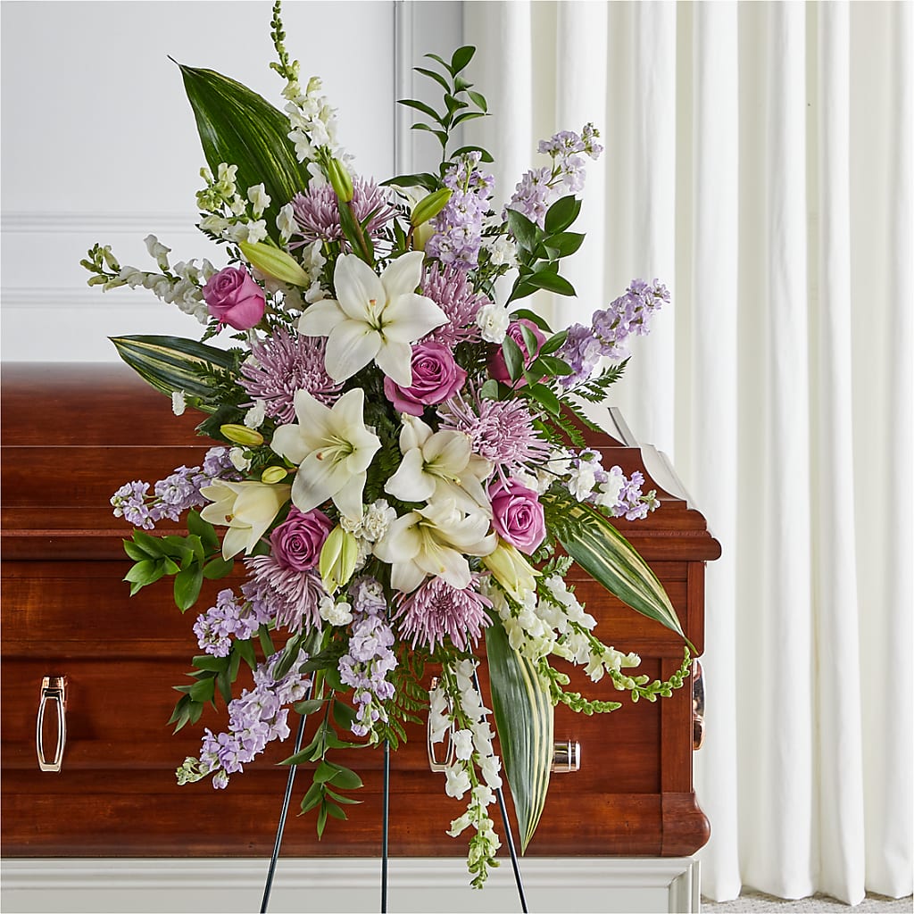 Grateful Hearts Standing Spray – AZAR FLRST INC/NEWPORT BEACH FLRST & GDN, Irvine CA