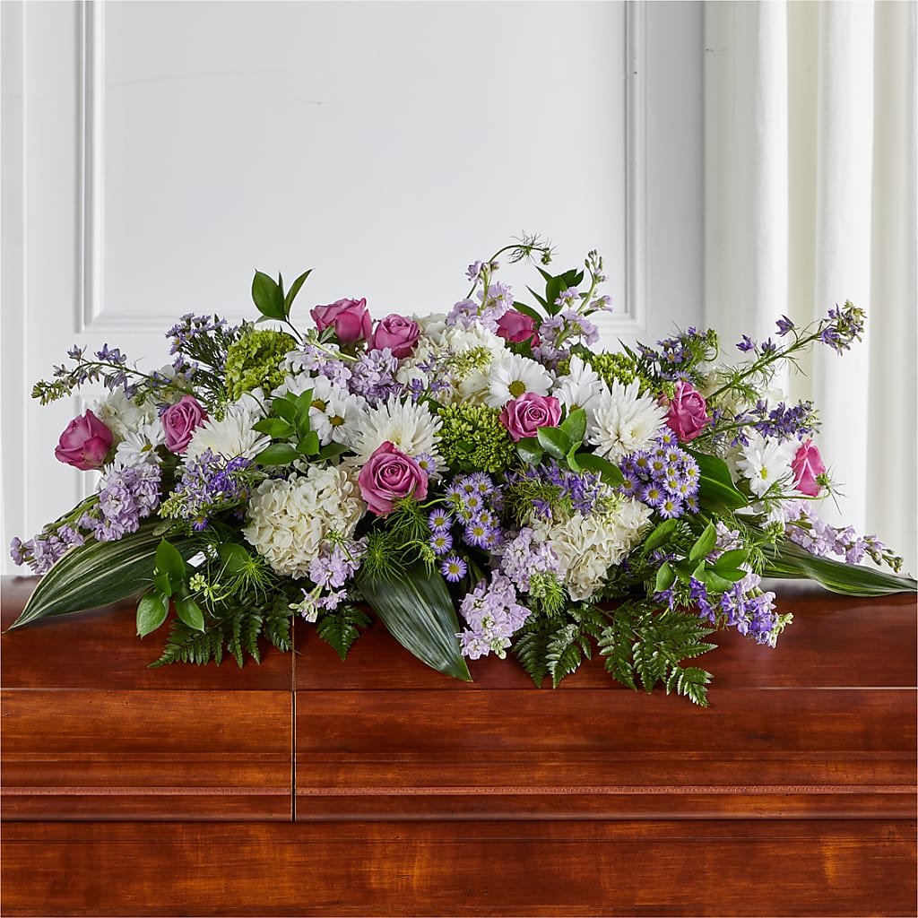 Meadows of Serenity Casket Spray – AZAR FLRST INC/NEWPORT BEACH FLRST & GDN, Irvine CA