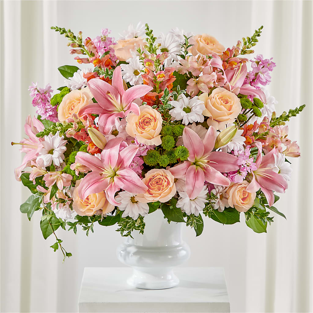 Heartfelt Gesture Urn Arrangement – AZAR FLRST INC/NEWPORT BEACH FLRST & GDN, Irvine CA