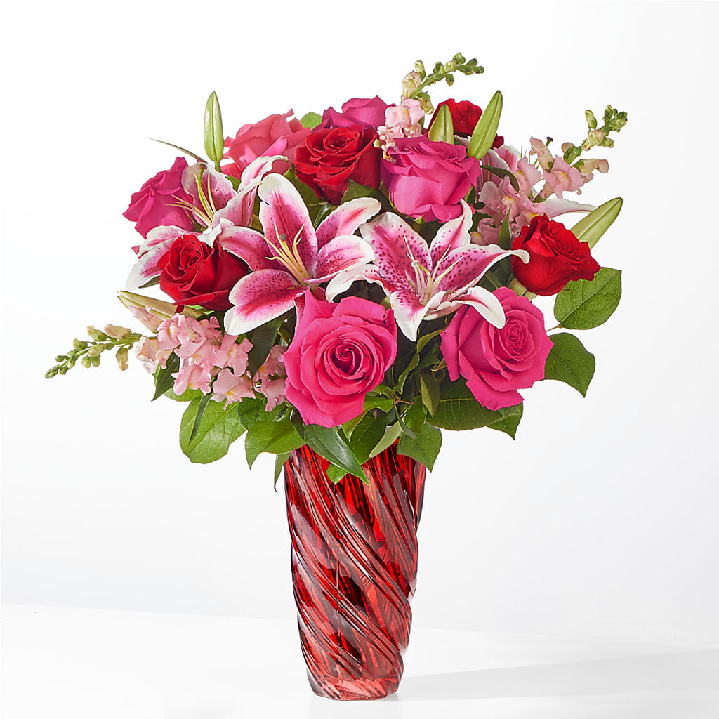 Always You Bouquet with Luxe Swirl Vase – AZAR FLRST INC/NEWPORT BEACH FLRST & GDN, Irvine CA