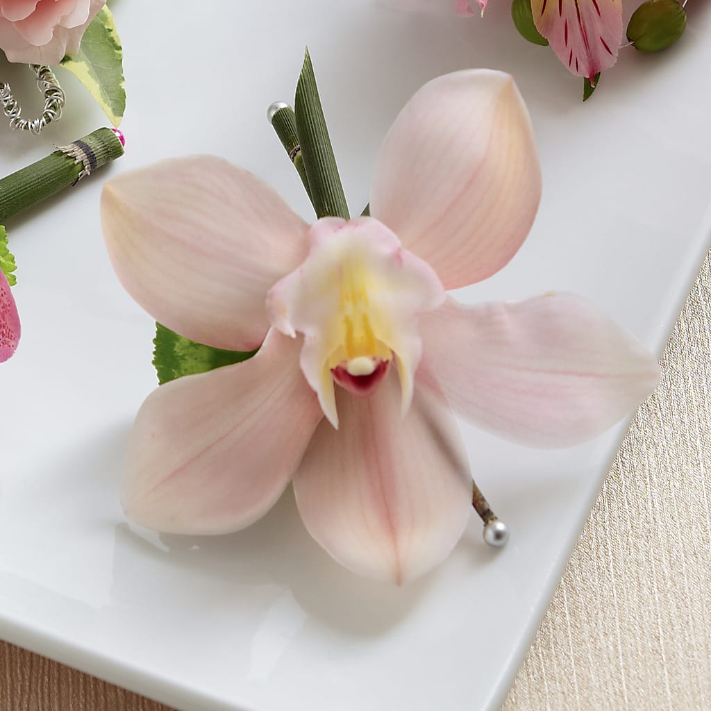 Pink Cymbidium Boutonniere – AZAR FLRST INC/NEWPORT BEACH FLRST & GDN, Irvine CA