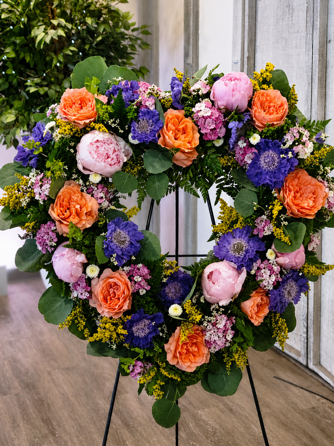 Garden of Grace Tribute Wreath – AZAR FLRST INC/NEWPORT BEACH FLRST & GDN, Irvine CA
