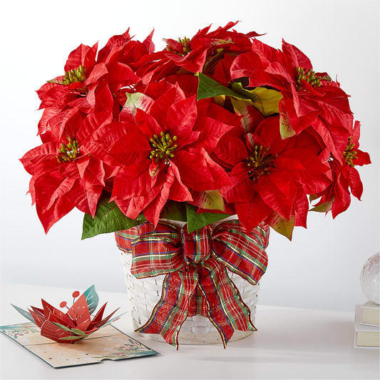 Happiest Holidays Poinsettia and Lovepop Card