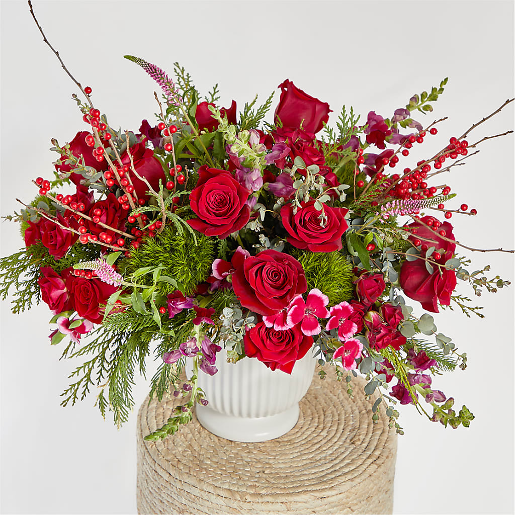 Big Red Bow Bouquet – AZAR FLRST INC/NEWPORT BEACH FLRST & GDN, Irvine CA