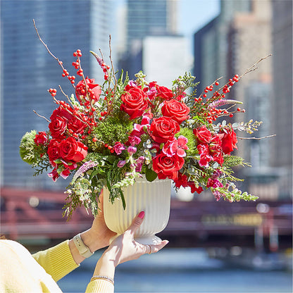 Big Red Bow Bouquet – AZAR FLRST INC/NEWPORT BEACH FLRST & GDN, Irvine CA
