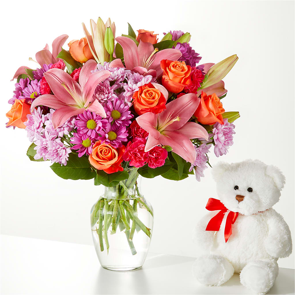 One and Only Bouquet and Bear Bundle – AZAR FLRST INC/NEWPORT BEACH FLRST & GDN, Irvine CA