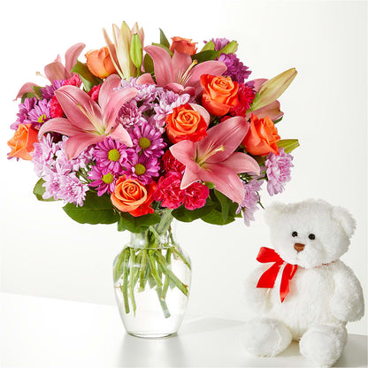 One and Only Bouquet and Bear Bundle – AZAR FLRST INC/NEWPORT BEACH FLRST & GDN, Irvine CA
