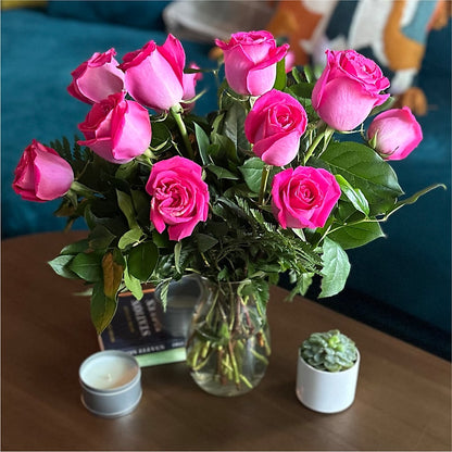 Long Stem Pink Rose Bouquet – AZAR FLRST INC/NEWPORT BEACH FLRST & GDN, Irvine CA