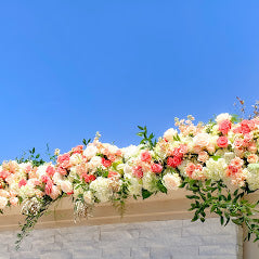 Peaches and Cream Flower Arch