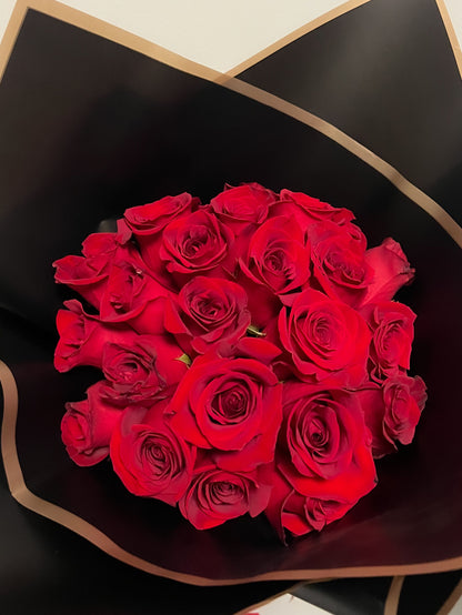 Noir Elegance – Luxury Hand-Tied Rose Bouquet – AZAR FLRST INC/NEWPORT BEACH FLRST & GDN, Irvine CA