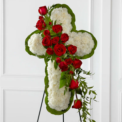Floral Cross Easel – AZAR FLRST INC/NEWPORT BEACH FLRST & GDN, Irvine CA