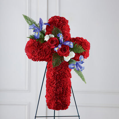 Faithful Hero Floral Cross – AZAR FLRST INC/NEWPORT BEACH FLRST & GDN, Irvine CA