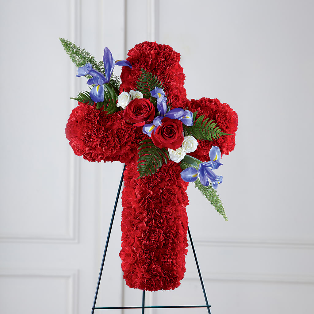 Faithful Hero Floral Cross – AZAR FLRST INC/NEWPORT BEACH FLRST & GDN, Irvine CA
