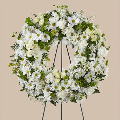 Faithful Wishes Wreath – AZAR FLRST INC/NEWPORT BEACH FLRST & GDN, Irvine CA