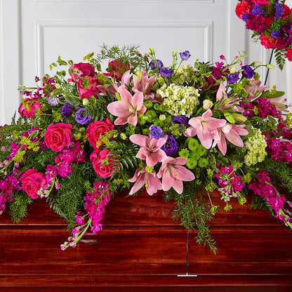Radiant Tribute Casket Spray – AZAR FLRST INC/NEWPORT BEACH FLRST & GDN, Irvine CA