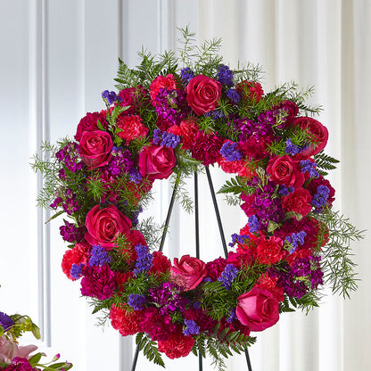 Calming Colors Wreath – AZAR FLRST INC/NEWPORT BEACH FLRST & GDN, Irvine CA