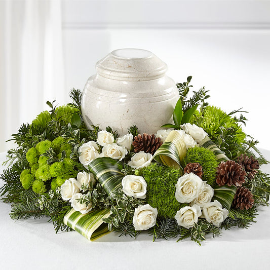 Precious Evergreen Cremation Adornment – AZAR FLRST INC/NEWPORT BEACH FLRST & GDN, Irvine CA