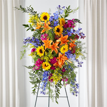 Sunlit Memories Standing Spray (Standard) – AZAR FLRST INC/NEWPORT BEACH FLRST & GDN, Irvine CA