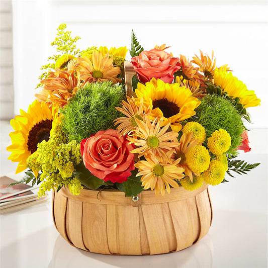 Harvest Sunflower Basket – AZAR FLRST INC/NEWPORT BEACH FLRST & GDN, Irvine CA