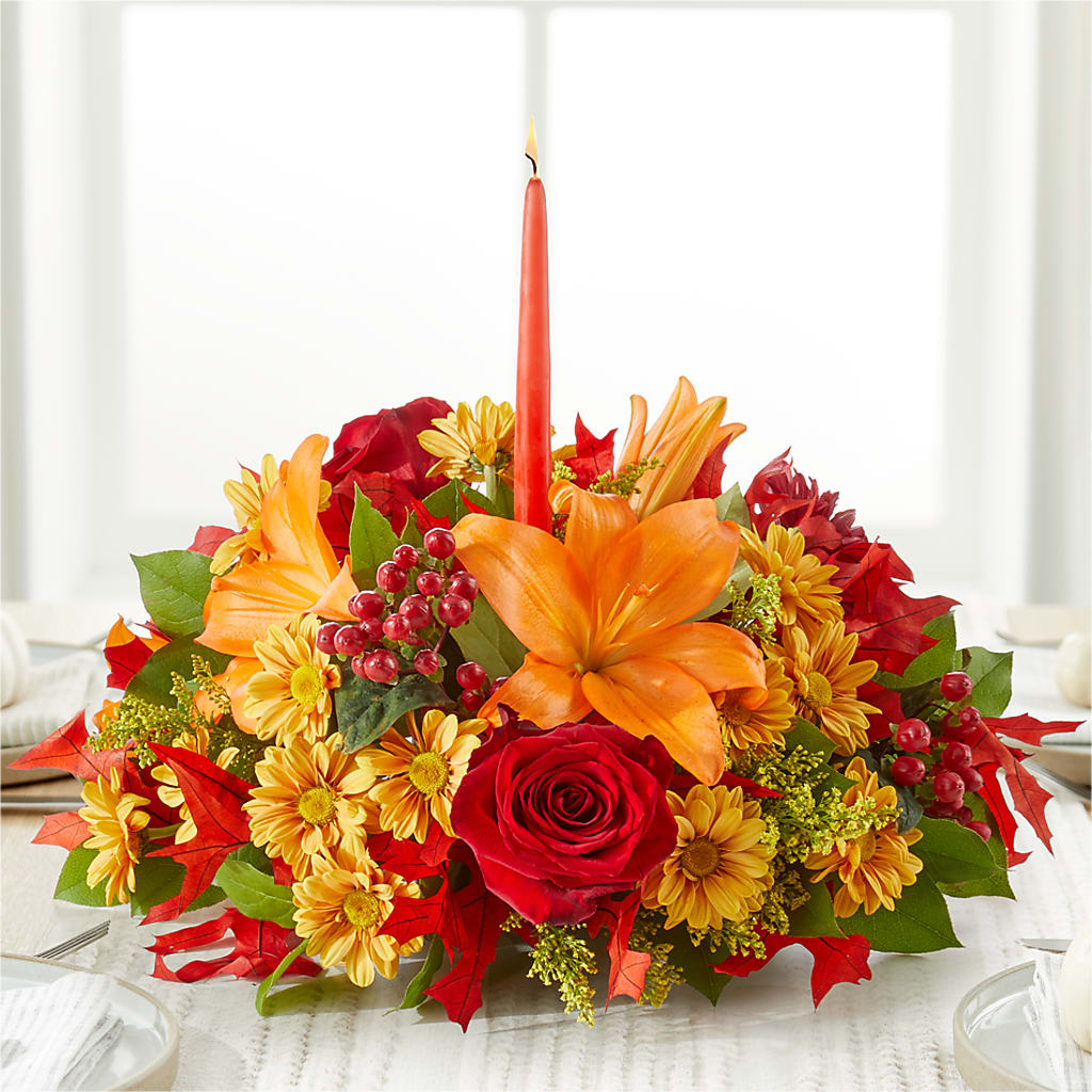 Autumn's Embrace Centerpiece – AZAR FLRST INC/NEWPORT BEACH FLRST & GDN, Irvine CA