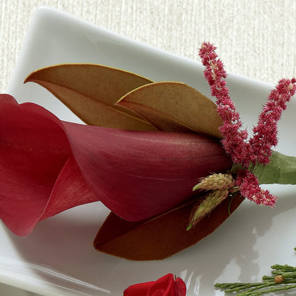 Red Calla Boutonniere – AZAR FLRST INC/NEWPORT BEACH FLRST & GDN, Irvine CA