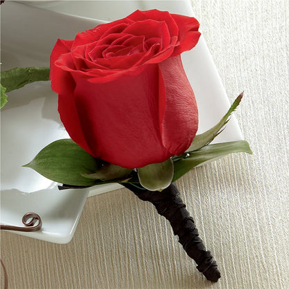 Red Rose Boutonniere – AZAR FLRST INC/NEWPORT BEACH FLRST & GDN, Irvine CA